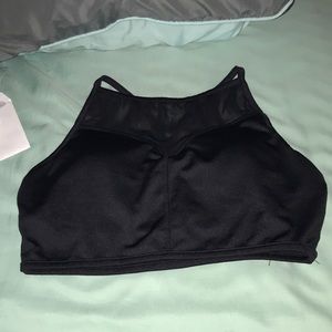 High Neck Mesh Sports Bra